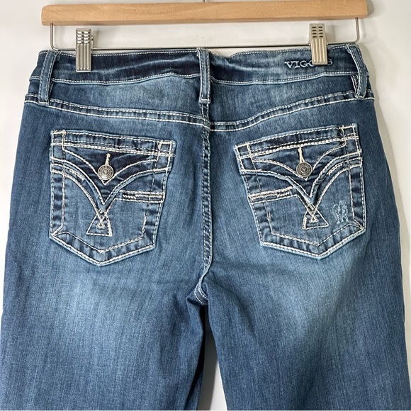 Vigoss Women’s Skinny Jeans Flap Embroidered Pockets Raw Hem Sz 6 - Picture 9 of 13